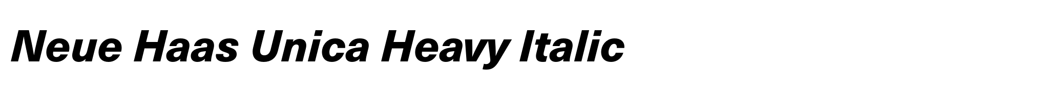 Neue Haas Unica Heavy Italic image